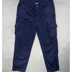 Tyndale FR Cargo Pants Men's 40 x 32 Blue Arc‎ Rated Flamed Resistant Workwear